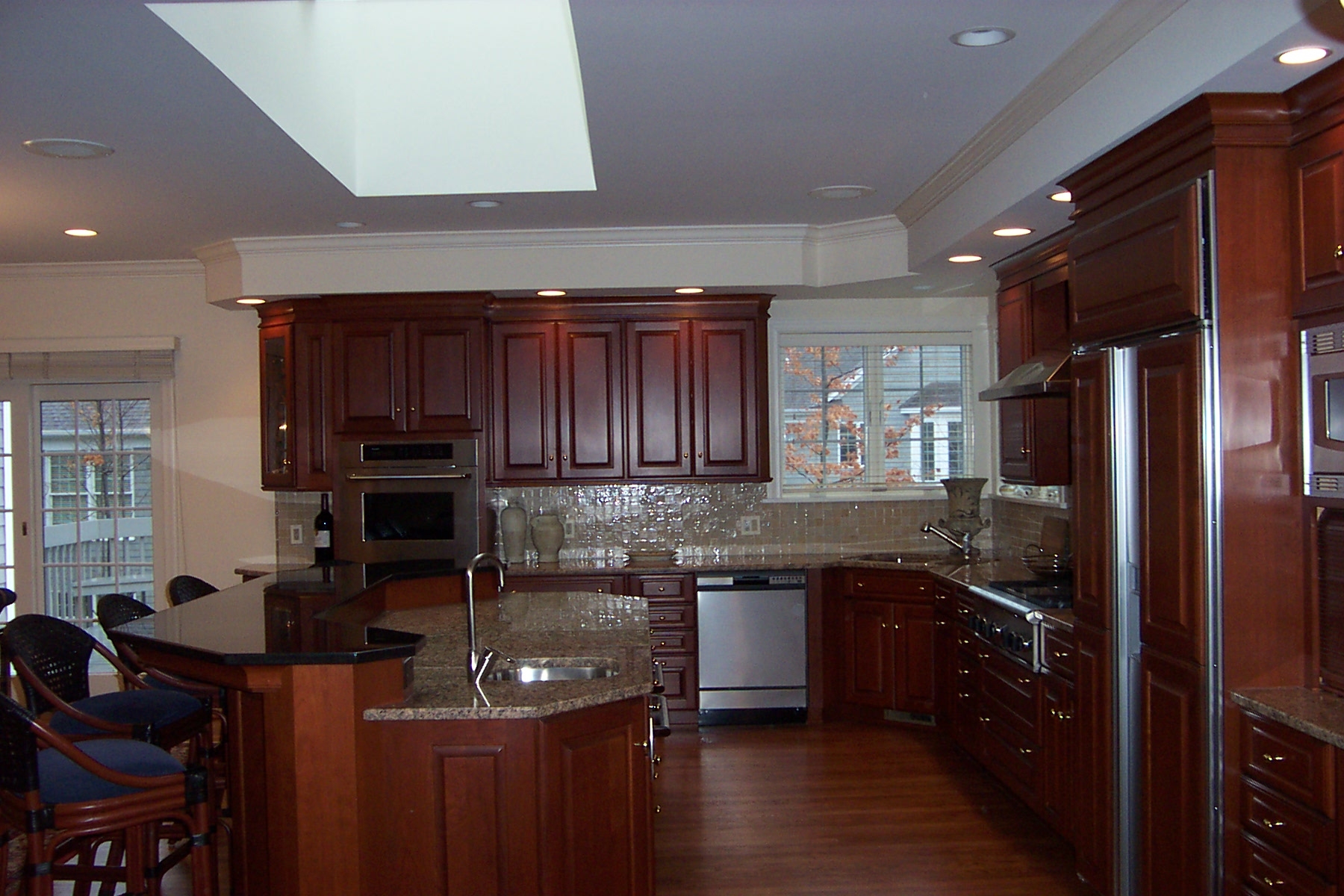 Natural wood finish kitchens